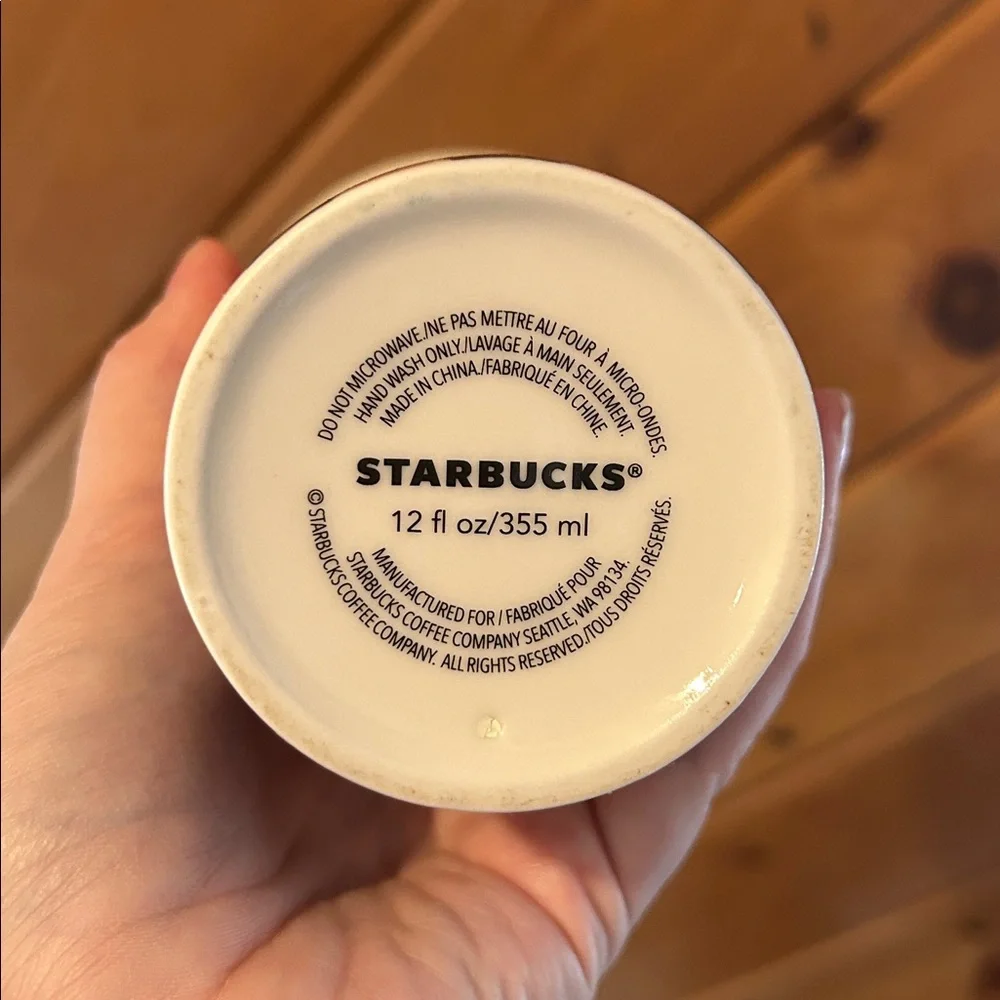 Starbucks Color Waves Double Wall Ceramic Travel 12 oz Tumbler